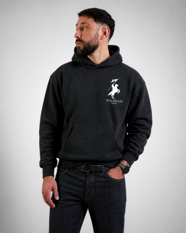 Sweat étendard Noir et Blanc Waldhari