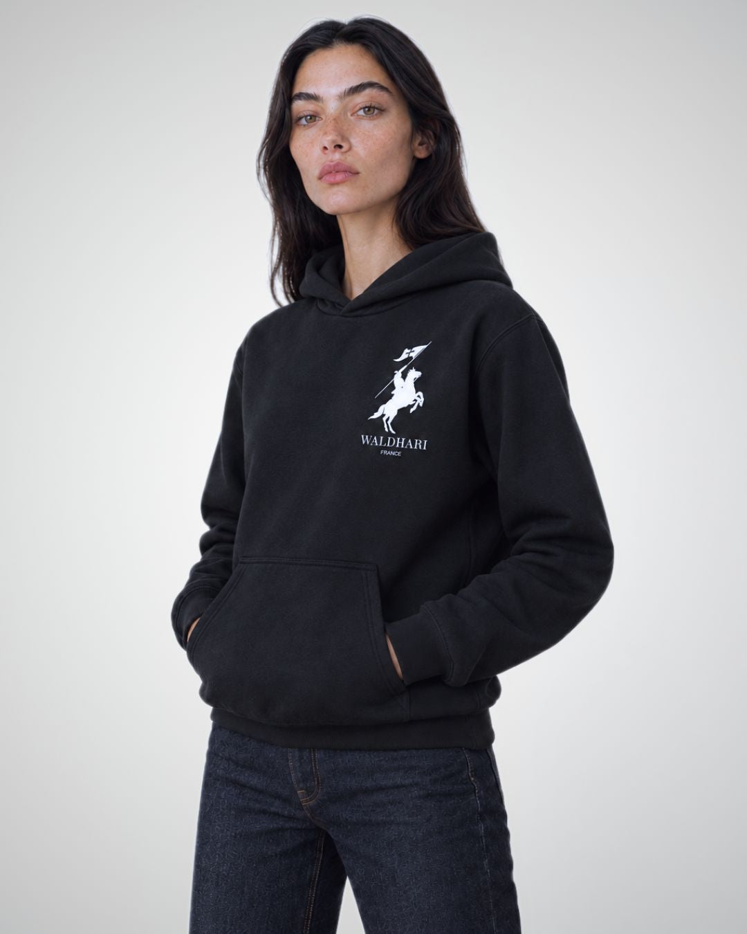 Sweat étendard Noir et Blanc Waldhari